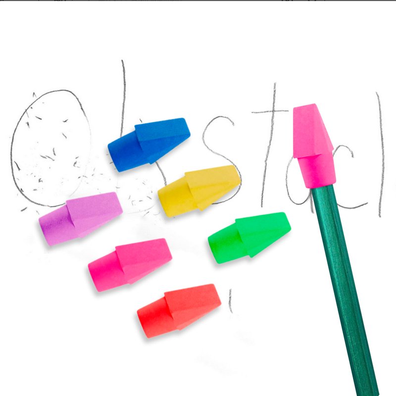 Pencil Cap Erasers 50 Pack - Small Replacements for School & Office