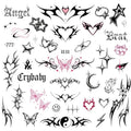 Cute Y2K Temporary Tattoos | Realistic Waterproof Fake Tats | Festival, Bachelorette, Halloween, Birthday Favors, Accessories