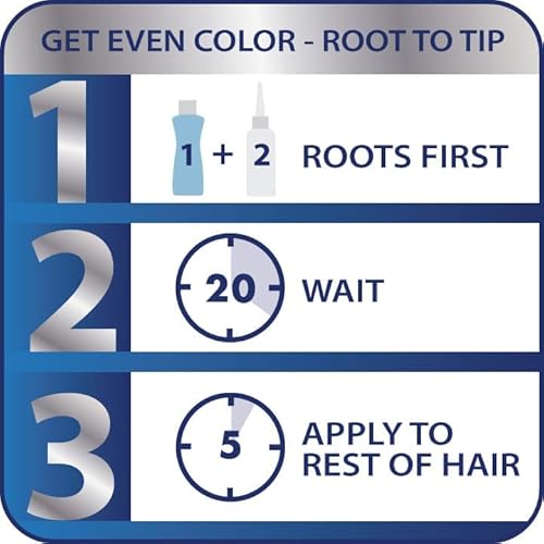 Clairol Nice'n Easy Liquid Permanent Hair Dye, 7 Dark Blonde Hair Color, Pack of 3