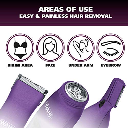 Wahl Pure Confidence Rechargeable Electric Trimmer, Shaver, & Detailer for Smooth Shaving & Trimming of The Face, Underarm, Eyebrows, & Bikini Areas ? Model 9865-100