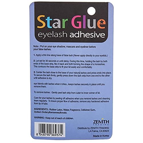 Star Glue Waterproof Eyelash Adhesive Combo for Eye Shadow Mascara and Eyeliner 20 Pcs
