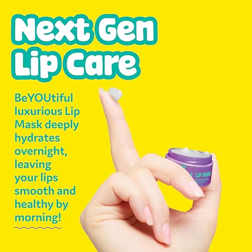 Lip Masks Set by BeYOUtiful, Easter Basket Stuffers, Hydrating Lip Balm for Dry Chapped Lips, Lip Gloss for Girls, Skin Care for Teens, 2pc, 0.3oz Each, Easter Gifts for Kids