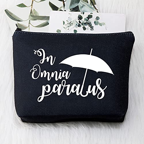 BDPWSS In Omnia Paratus Makeup Bag TV Show Inspired Cosmetic Bag For Fans Gift Friendship Gift (In Omnia paratus bl)