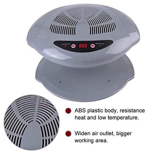 Air Nail Dryer, 400W Intelligent Automatic Sensor Hot & Cold Air Nail Polish Drying Fan Manicure Tool for Home Salon Both Hands and Feet Use, Grey