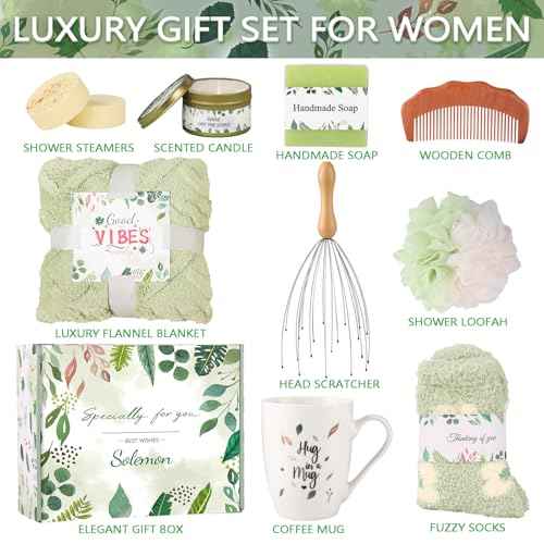 Solemon Gift Baskets for Women - Care Package for Women, Mom, Her, Wife, Sisters, Friend, Coworker, Grandma, Thanksgiving, Christmas