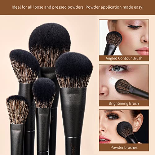 Jessup Makeup Brushes 14Pcs T336 Bundled with Double Sided Makeup Brushes Set T502