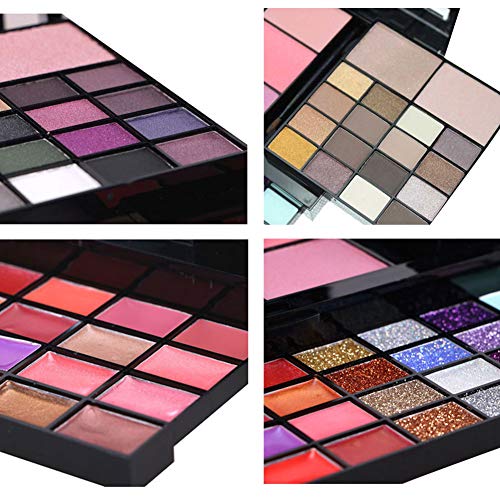 Makeup Kit for Women Full Kit including 36 Eyeshadow Make up,16 Lip Gloss,12 Glitter Cream, 4 Concealer, 3 Blusher,1 Bronzer, 2 Highlight and Contour - All in One Make-up Kit 74 Colors