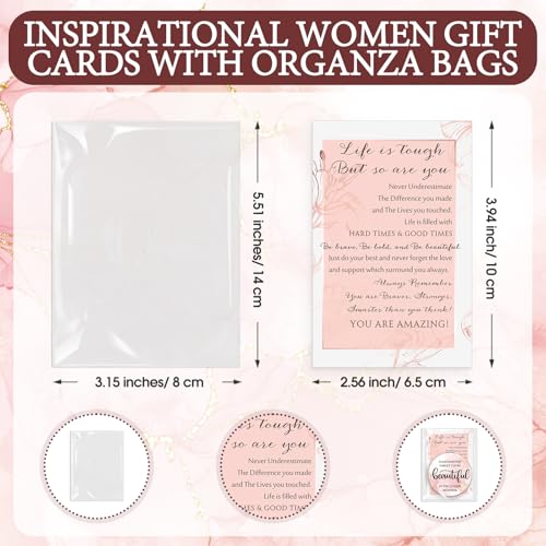 Inspirational Mini Compact Mirror Bulk for Women Pink International Women's Day Gifts Portable Round Purse Mirrors Employee Appreciation Gift for Coworker Nurse(50 Sets,Beautiful)