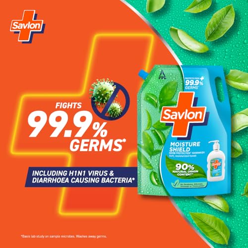 Savlon Moisture Shield Germ Protection Liquid Handwash Refill Pouch, 1500ml