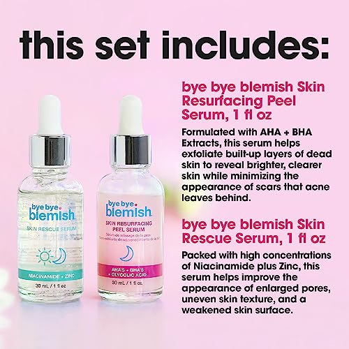 Bye Bye Blemish Skin Resurfacing Peel Serum and Skin Rescue Serum