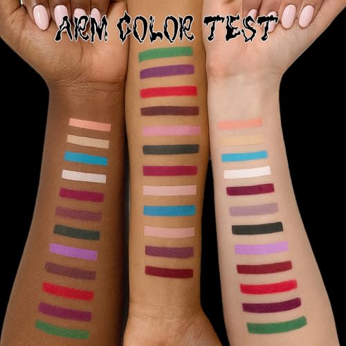 2 PCS White Black Face Paint White Body Paint, Eye Black Football, Matte Lipstick Set for Halloween Vampire Zombie Clown Cosplay Makeup