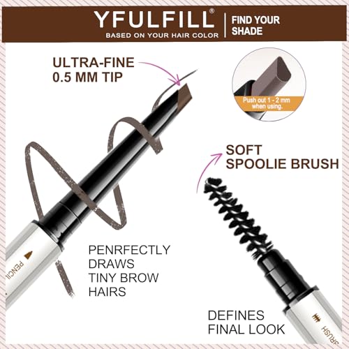Taupe Eyebrow Pencils for Old Women, Easy to Apply, Ash Blonde Eye Brow Pencil for Women Waterproof