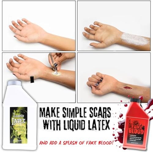 Liquid Latex - 16oz Pint - Creates Monster / Zombie Skin and FX