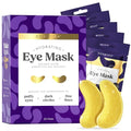 DERMORA Golden Glow Under Eye Patches | Rejuvenating Treatment | Dark Circles, Puffy Eyes, Refreshing, Revitalizing, Travel, Wrinkles | 20 Pairs Eye Gels
