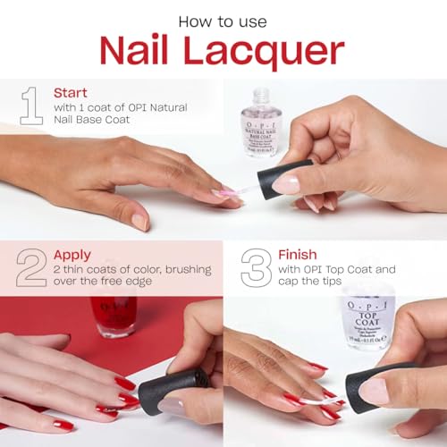 OPI Nail Lacquer Classic Nail Polish Colors | White, Gray & Black Shades | Cr?me, Shimmer, and Glitter Chip Resistant Nail-Polish | Fast Drying, Streak-free Formula | 0.5 Fl Oz