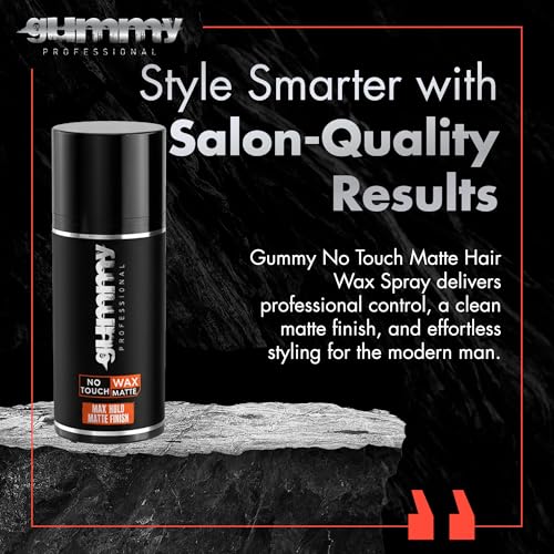 Gummy Professional No Touch Matte Hair Spray Wax ? Strong Hold for Men & Women ? Extra Hold Styling Wax with Dry Matte Finish ? Long-Lasting Control for Texture, Volume and Salon Hairstyles ? 98 ml