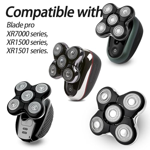 2Pack Blade Pro Replacement Head Compatible with Remington Balder Pro XR7000, 5 Dual Track Shaver Heads for a Smooth and Close Shave with No-Irritation.(Pack of 2)