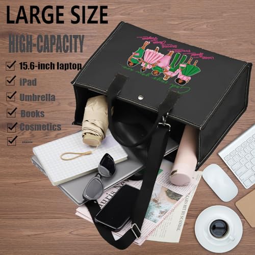 WZMPA Sorority Sisters Cosmetic Makeup Bag Pink and Green Gift God Says You Are Sorority Makeup Zipper Pouch Bag Greek Sorority Paraphernalia (God Says AK TB-BL)