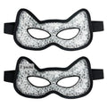 Cooling & Heating Eye Mask - Hot/Cold Use for Puffy Eyes, Headaches, Migraines, Sinus & Dark Circles (2 Packs Black)