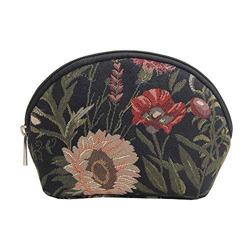 Signare Tapestry Cosmetic Bag Makeup Bag for Women with Floral Design