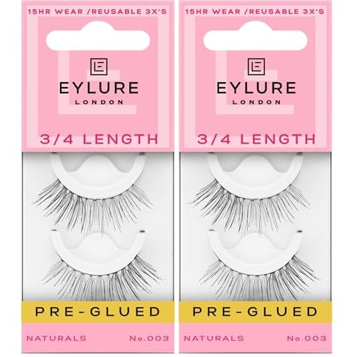 QUEWEL Magnetic Eyelashes 2 Pair Reusable Magnetic Eyelashes with Applicator No Glue Needed Eyelashes Cat Eye Natural Look Lash Clusters Kit Easy to Wear and Remove(A08)