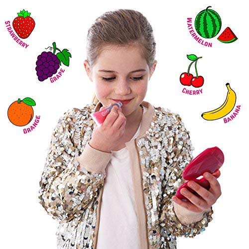 GirlZone Lip Balm & Gloss Set - 6-Pack, Rainbow, Ages 7+ - Shimmery Fruit-Scented Lip Gloss Pack & Balm Duo for Girls - Makeup Gift Set
