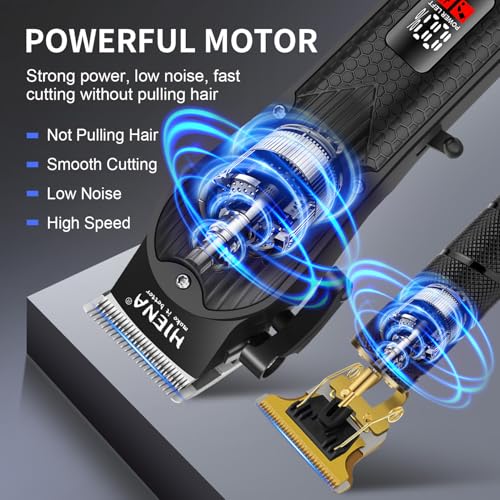 HIENA PRO Professional Hair Clippers Set for Men,Cordless Rechargeable Trimmers Kit and Clippers Set, Haircut Clippers, Barbers with LED Display, Gifts for Men