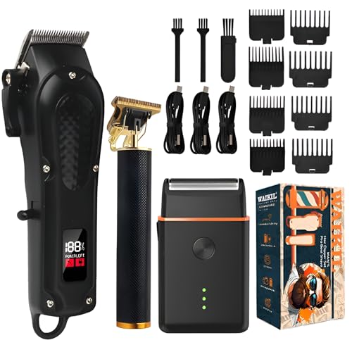 Professional Hair Clipper with LCD Display, 5W Motor, Type-C Charging, Stainless Steel Blade, Low Noise