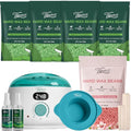 Waxing Kit for Women Men + 1lb Wax Beans with Cherry Blossom for Sensitive Skin for Facial, Eyebrows, Arms, and Brazilian Area for Home Use
