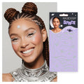 Rave Face and Face Stickers with Rhinestones for Face Body and Hairs (Transparent Space)