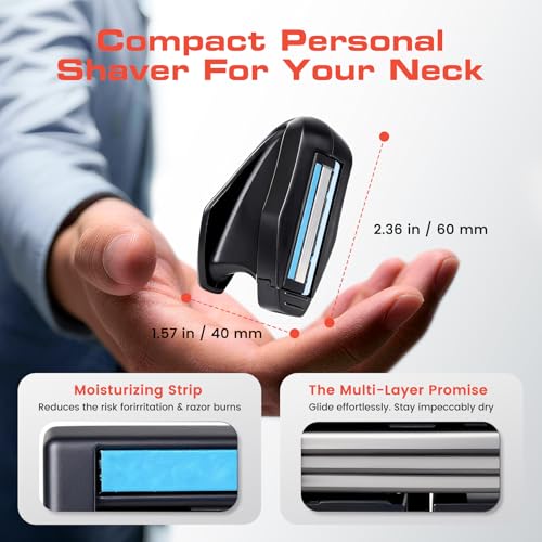 ZOMU Neck Shavers and Head Shaver for Men,Skull Shaving Razor and Body Shaver - Compact & Comfortable Grip with 3 Disposables Razor Blades,Smooth Shave for Head or Necks