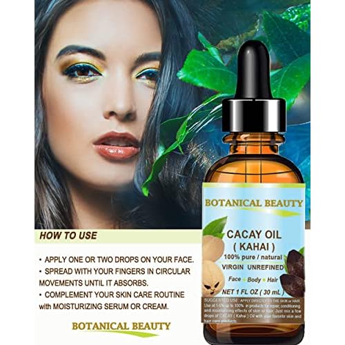 Botanical Beauty CACAY OIL 100% Pure Natural Virgin Unrefined WILD GROW Anti Wrinkle Face Oil Natural Retinol Vitamin A, Vitamin E. 0.5 Fl.oz.- 15 ml