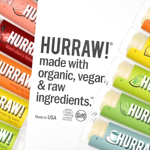 Hurraw! Black Cherry Tinted Lip Balm, 2 Pack: (Sheer Red Tint) Organic, Certified Vegan, Cruelty and Gluten Free. Non-GMO, 100% Natural Ingredients. Bee, Shea, Soy and Palm Free. Made in USA
