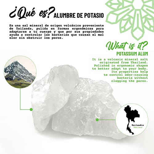 Vital Green Potassium Alum Crystal Block for Shaving ? Alum Bar that Relieves Irritation Caused by Shaving and Hair Removal ? Develops an Invigorating and Refreshing Reaction 3.18 oz / 90 g (2 Units)