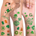 St Patricks Day Tattoos, 20 Unique Sheets Shamrock Patterned Tattoos, St. Patrick's Day Face Tattoos for Kids, Irish Parade and Party Favors Decorations