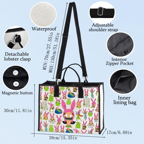 LEVLO Louis Cosmetic Bag Belcher Fans Gift Bob Family Zipper Pouch Bag Louis Cartoon TV Show Merchandise (I'll See You LT)