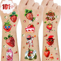 101+ Strawberry Temporary Tattoos ? Printable, Waterproof Fake Tattoos for Kids, Girls, Boys, Teens & Adults ? Ideal for Birthday Parties, Decorations (A)