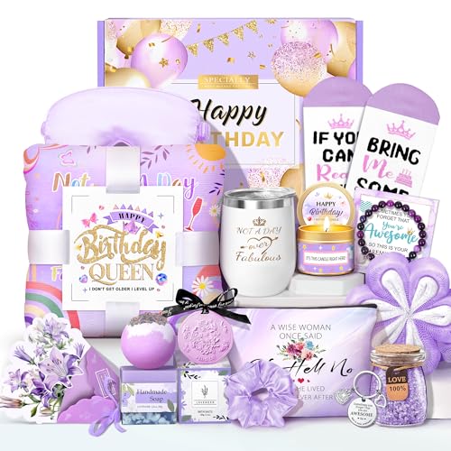 Birthday Gifts for Women Friendship, Gifts for Women Birthday Unique, Best Friend Birthday Gifts, Happy Birthday Gift Basket for Her, Friends, Coworkers, Wife, Mom, Daughter
