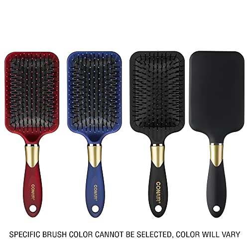 Conair Salon Results Velvet Touch Hairbrush for Thick Hair, Detangler with Nylon Bristles, 1 Count