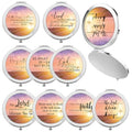 RattanView 9 Pcs Christian Gifts for Women Bible Verse Compact Mirrors Religious Gifts Inspirational Pocket Mirror for Mother Women Friends