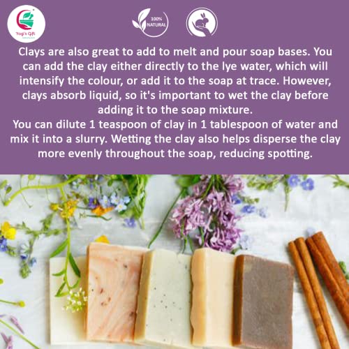 Pack of 10 Clays for Mask Making & Soap Making | Face Mask Ingredient | Best Value Pack of Colourful Clays | 8oz Each | Variety Pack for DIY Projects | by Yogi¡¯s Gift¢ç