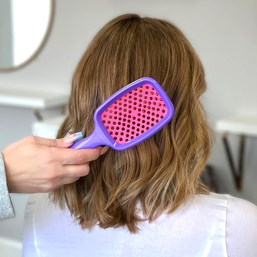 FHI Heat UNbrush Detangling Brush (3-Pack Bundle) ? Hair Brush for All Wet/Dry Hair Types ? Pain-Free Detangler Brush w/DuoFlex Anti Static Bristles ? Lightweight Travel Hair Brush (Neon Collection)