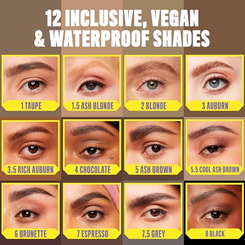 NYX PROFESSIONAL MAKEUP Micro Brow Pencil (Ash Brown) + Brow Glue (Clear), 2-Pack Bundle