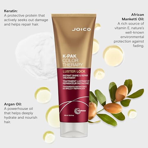 Joico K-PAK Color Therapy Luster Lock Instant Shine & Repair Treatment | For Color-Treated Hair | Boost Color Vibrancy | Repair Breakage | With Keratin & Argan Oil