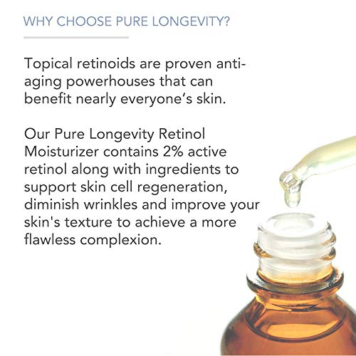 Pure Body Naturals Retinol Moisturizer, 1.7 Ounces - Moisturizing Retinol Cream for Face, Age Defying Eye Cream for Wrinkles and Lines with Hyaluronic Acid, Shea Butter, and Jojoba Oil
