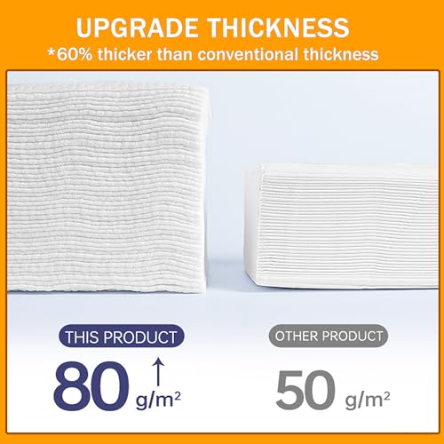 4 Pack Face Towels Disposable,100 Count Ultra Thick Disposable face towels Facial Wash Cloth for Sensitive Skin, Face Clean Towels, Lint- free Facial Tissue