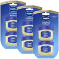 Vaseline Lip Therapy Original + Vitamin E, Mini 2-Packs (6 Jars) ? Fragrance-Free Lip Balm, Moisturizer for Soft, Smooth & Glossy Lips, 0.25 Oz Ea