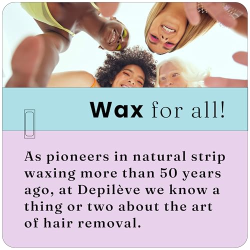 Depileve Strip Wax for Hair Removal - Lavender Rosin Wax for Sensitive Skin - Full-Body - Ideal for Delicate Areas - Moisturizing Strip - for Salon and At-Home Use - 14 oz