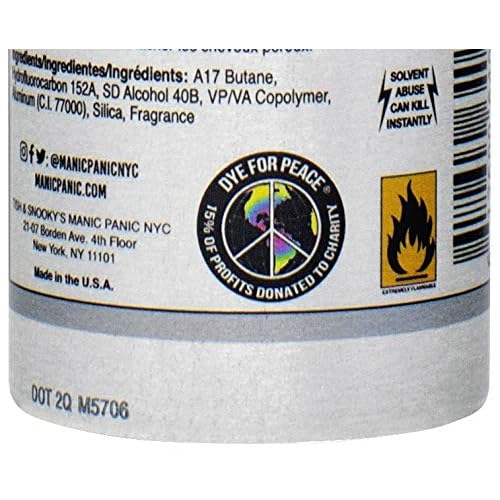 MANIC PANIC Silver Stiletto Temporary Amplified Hair Color Spray - 3.4oz - Icy Silver Shade with Lavender Tint - Vegan, Washes Out Easily, For All Hair Colors, Kids & Adults