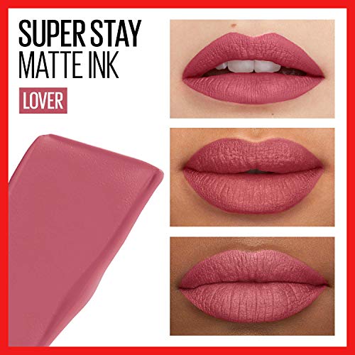 MAYBELLINE Super Stay Matte Ink Liquid Lipstick Makeup Bundle with Shades Pioneer and Lover, Long Lasting High Impact Color, Up to 16H Wear, 2 Count
